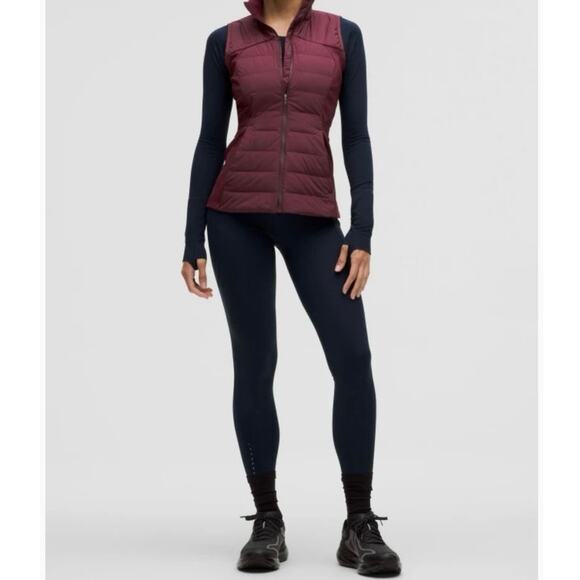 Lululemon Athletica Down For It All Vest Maroon Women’s Size 6 Goose Down Puffer - Picture 2 of 11